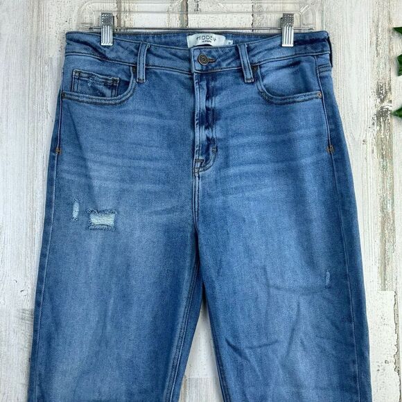HIDDEN DISTRESSED STRAIGHT LEG  JEANS SIZE 31 - Picture 3 of 10